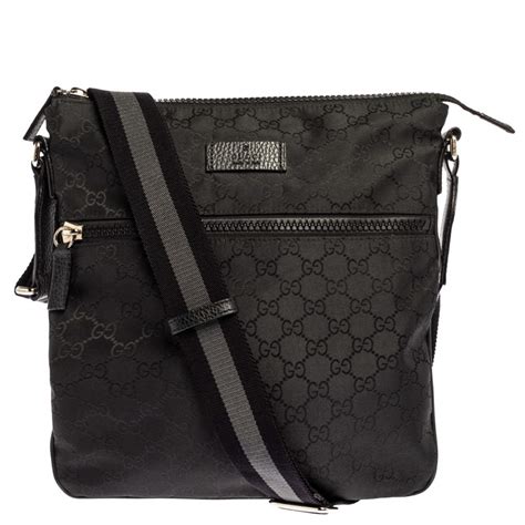 gucci gg nylon jacquard medium satchel|gucci mini messenger bag.